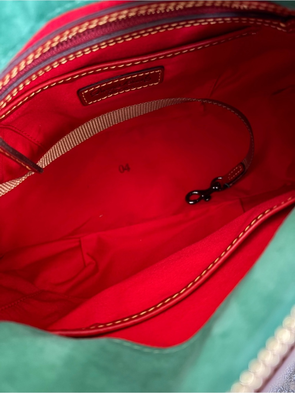Dooney & Bourke Red Florentine Leather Teagan 30 Bag - Picture 7 of 11